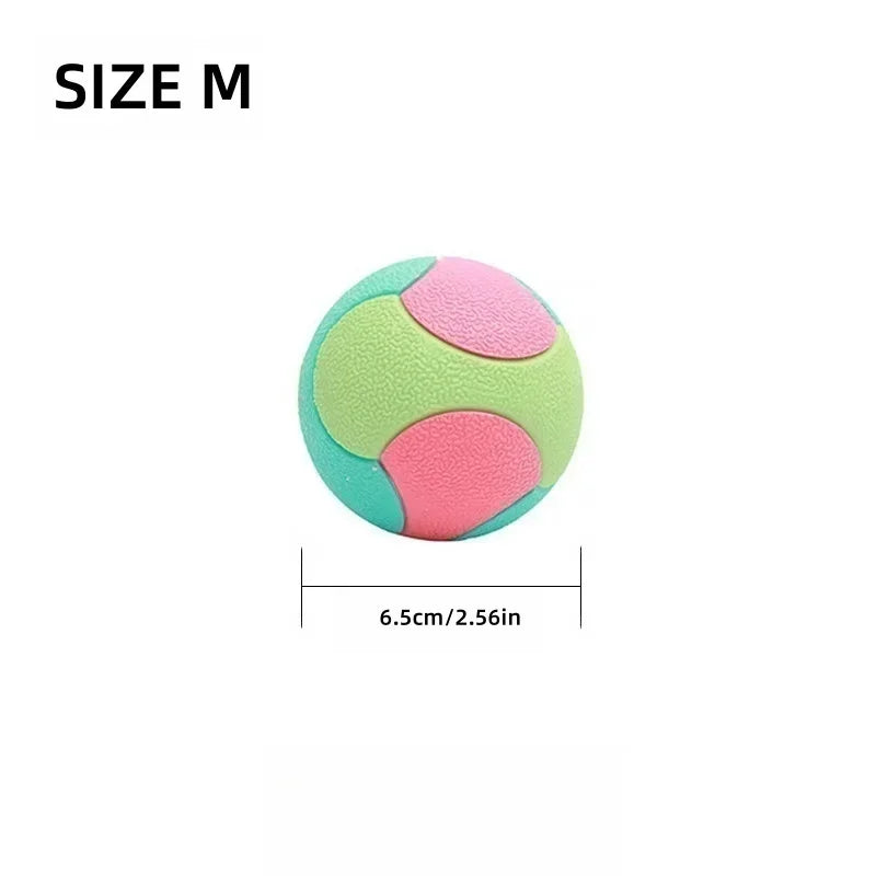 Bite-Resistant Rubber Bouncy Ball Dog Chew & Dental Toy