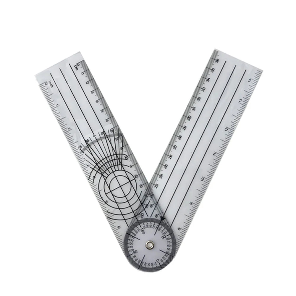 7-Inch 360° Goniometer Multi-Ruler – Angle Protractor with Parallel Lines Measuring Tool Peaceful Pleasures Health and Wellness