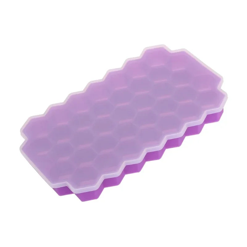Silicone Honeycomb Ice Cube Tray – 37 Hexagonal Molds