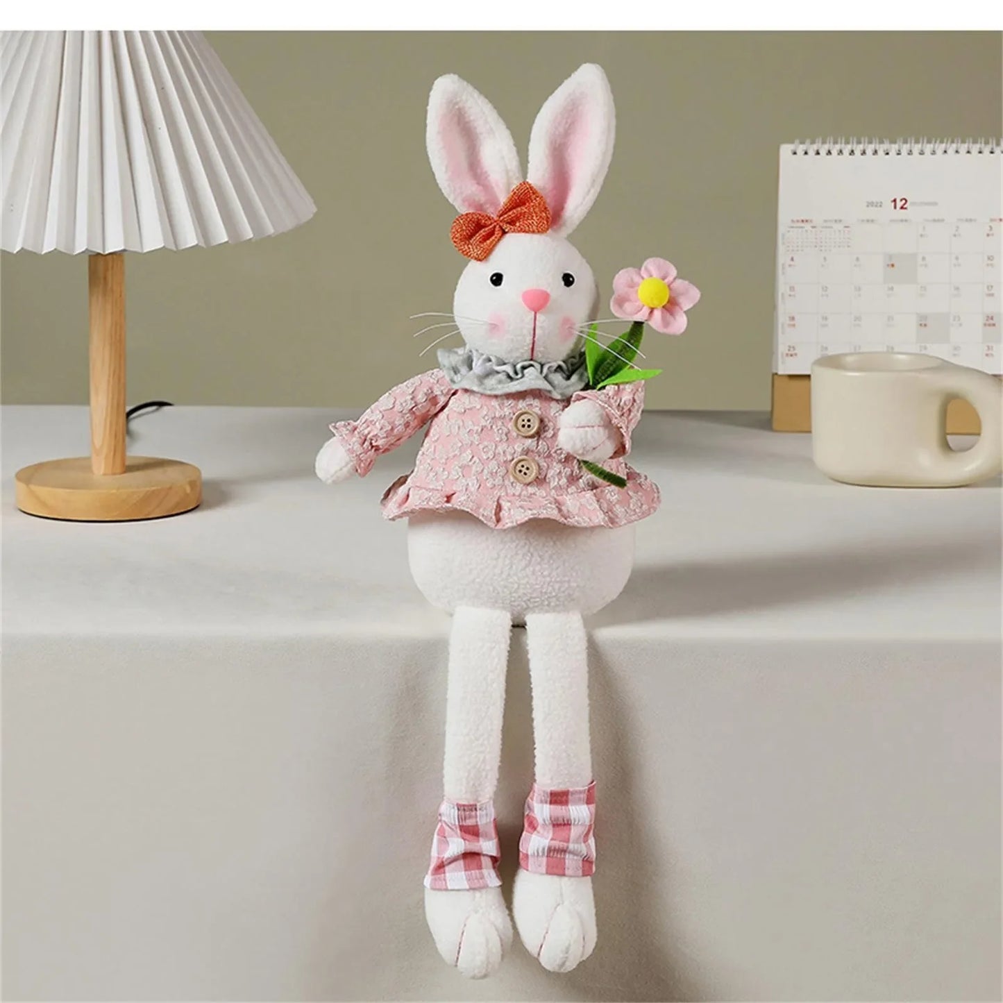 Easter Bunny Plush Figurine – Spring Home & Garden Decor