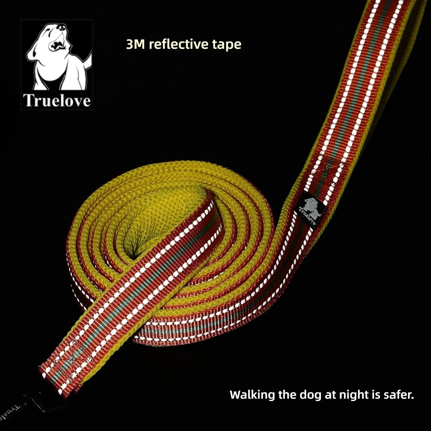 Truelove Pet Leash 200CM Comfort Sandwich Dog Leash Soft Padded Breathable No Pull Pet Lead Durable Reflective Rope TLL2112 Peaceful Pleasures Health and Wellness