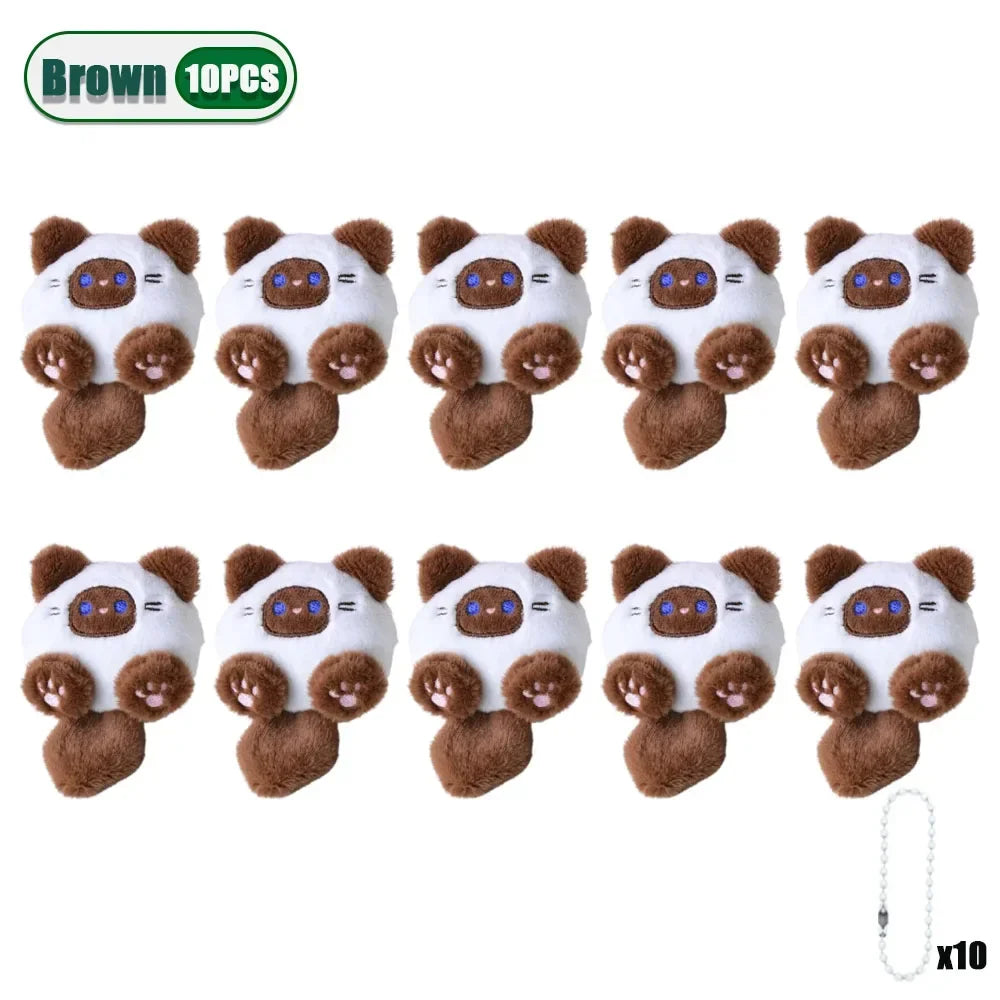 Cute Plush Cat Keychain Pendant – Bag Charm Gift 1–20 Pack