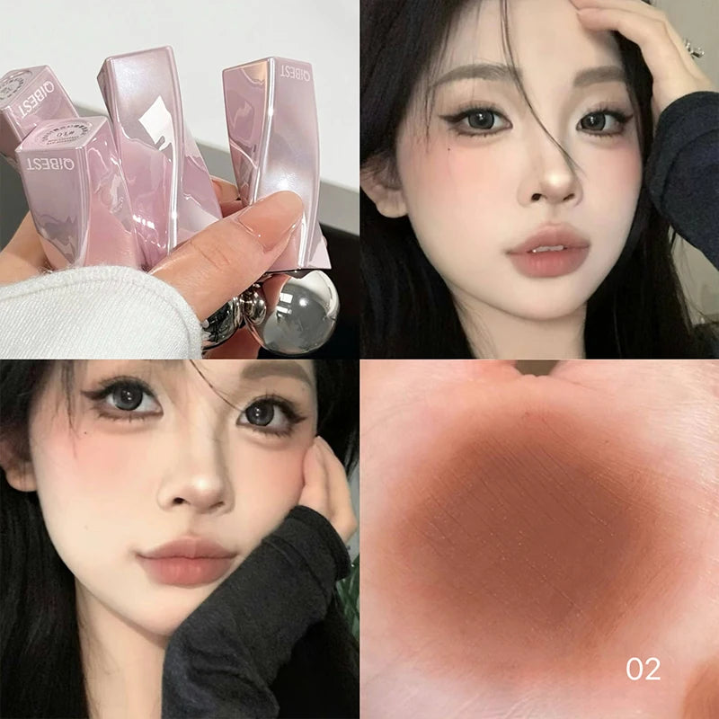 QIBEST 4 Colors Matte Velvet Lip Mud Waterproof Non Stick Cup Liquid Lipstick Long Lasting Lipgloss Korean Cosmetics For Women Peaceful Pleasures Health and Wellness 02