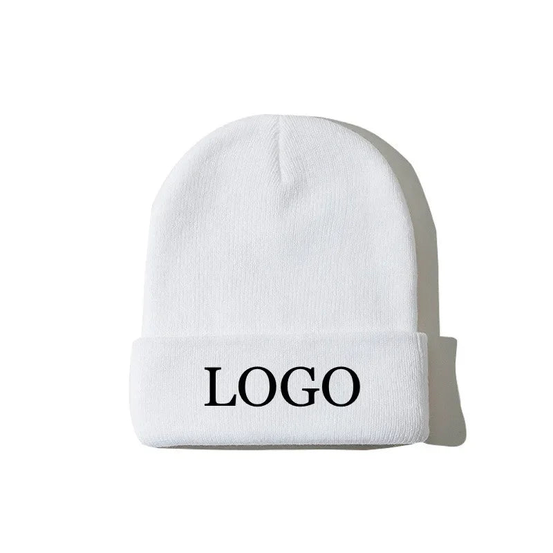 Custom Logo Ribbed Knit Beanie Hat | Unisex Winter Skullcap