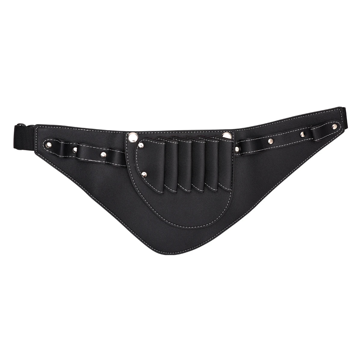 Barber Scissors Waist Pack | Multi-Pocket Tool Belt Organizer Durable PU Leather Adjustable Belt Hairdressing Tools Supplies Peaceful Pleasures Health and Wellness black