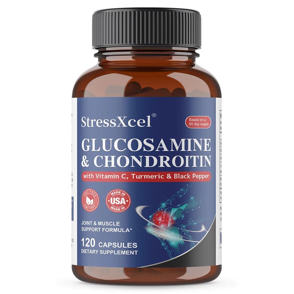 Glucosamine Chondroitin Turmeric Joint Support Capsules | Non-GMO