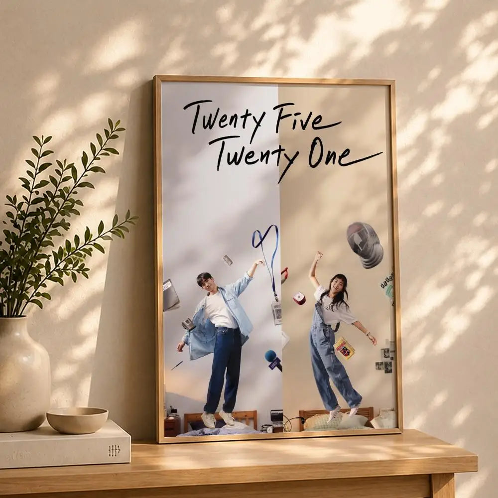 Drama T-Twenty-Five Twenty-OneS Poster HD Self Adhesive Waterproof Wall Art Ideal for Home Office Dorm Bedroom Great Gift Peaceful Pleasures Health and Wellness White5 15X20cmNoframe