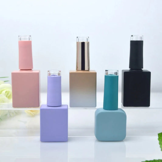 Glass Nail Polish Bottles with Brush – 10ml & 15ml Refillable Refillable Nail Bottle Peaceful Pleasures Health and Wellness