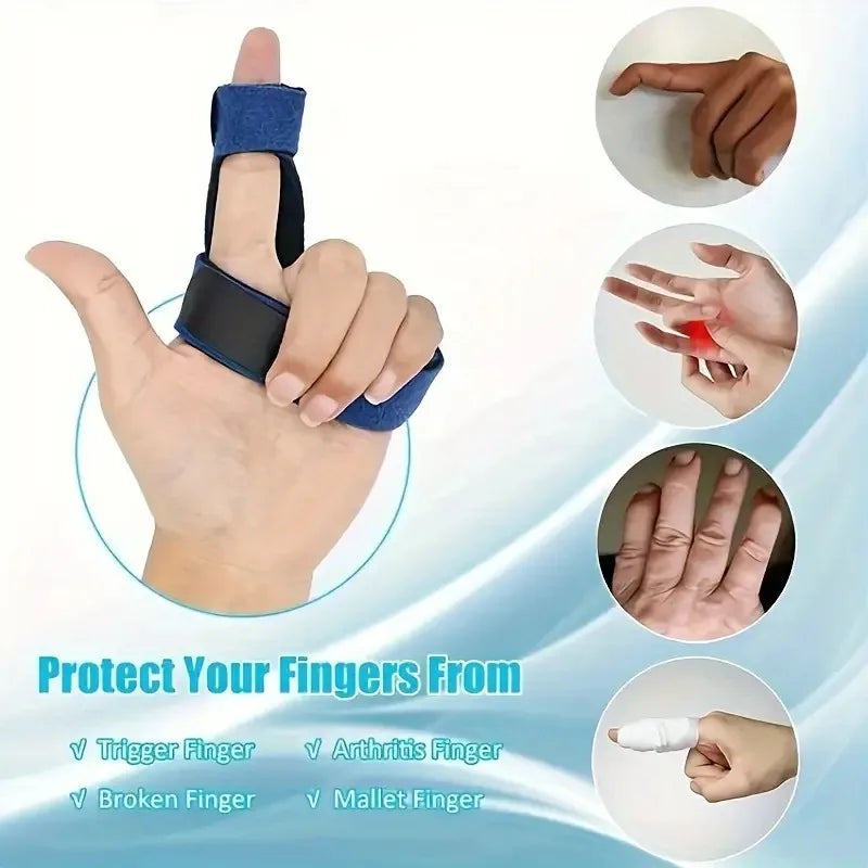 Finger Splint, Adjustable Finger Support Brace, With Fastening Strap For Alleviating Finger Locking, Popping, Bending Peaceful Pleasures Health and Wellness