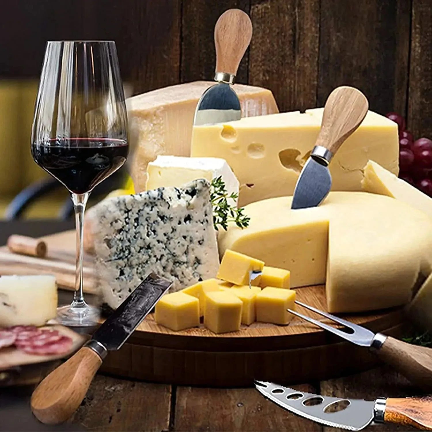 Cheese Knives Set for Charcuterie Boards and Cutlery, Stainless Steel Cheese Knife Set Collection, Kitchen Gadgets Peaceful Pleasures Health and Wellness