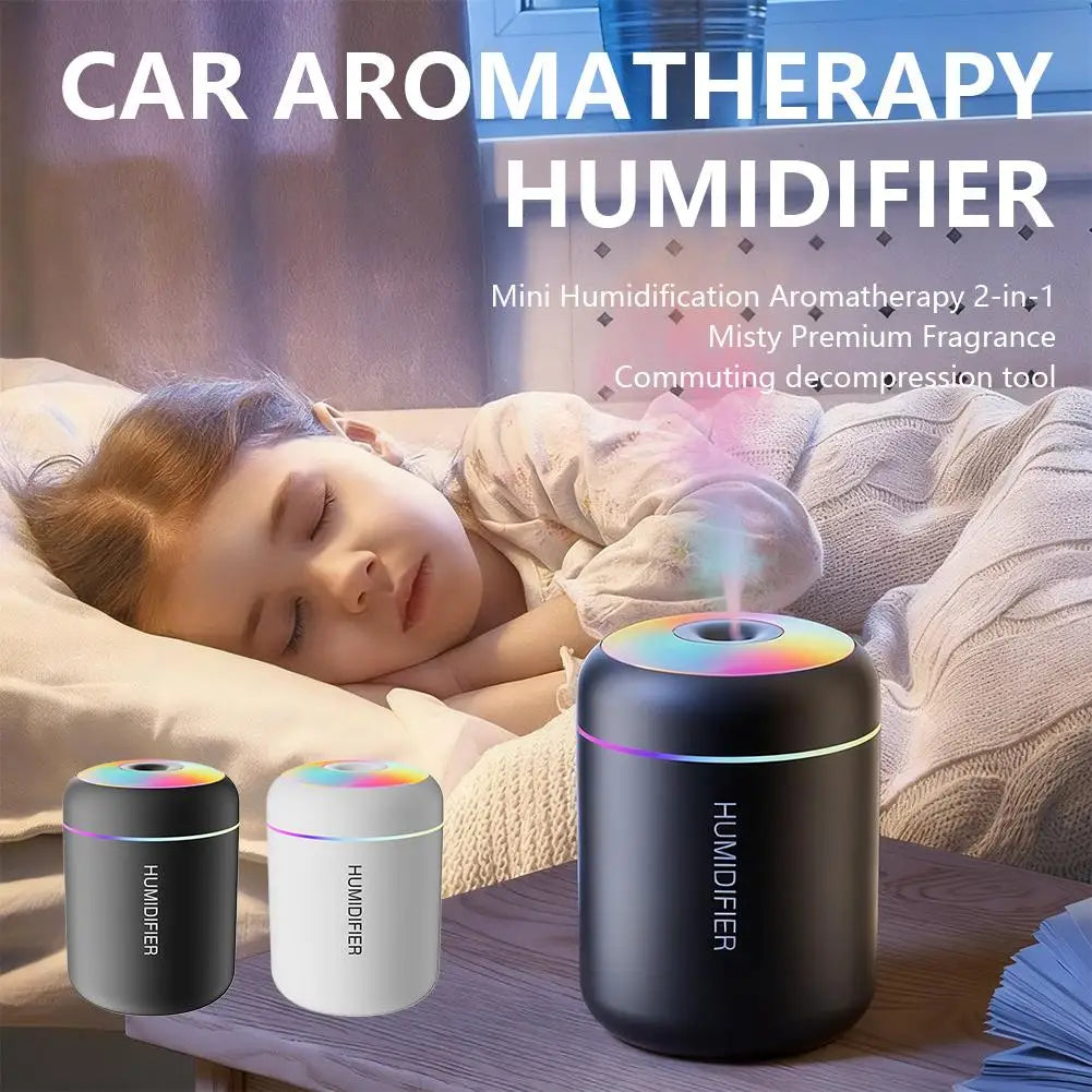 180ML Mini Air Humidifier USB Electric Aroma Diffuser Essential Oil Purifier Aromatherapy Mist Maker Lights For Car Home Bedroom Peaceful Pleasures Health and Wellness