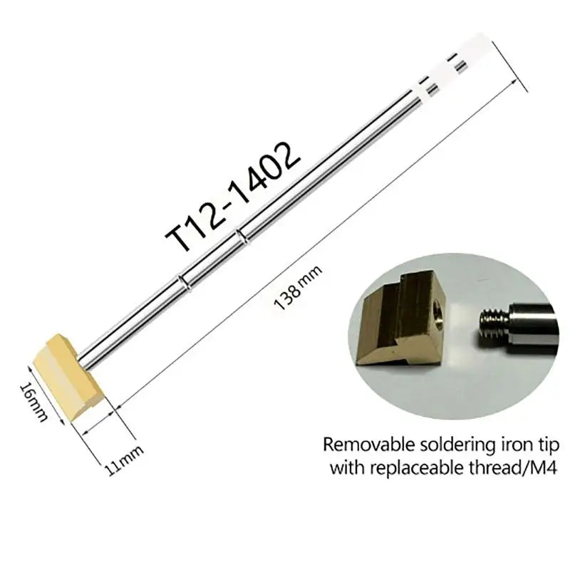 T12 Soldering Iron Tips 1401/1406 – Copper Spatula Replacement