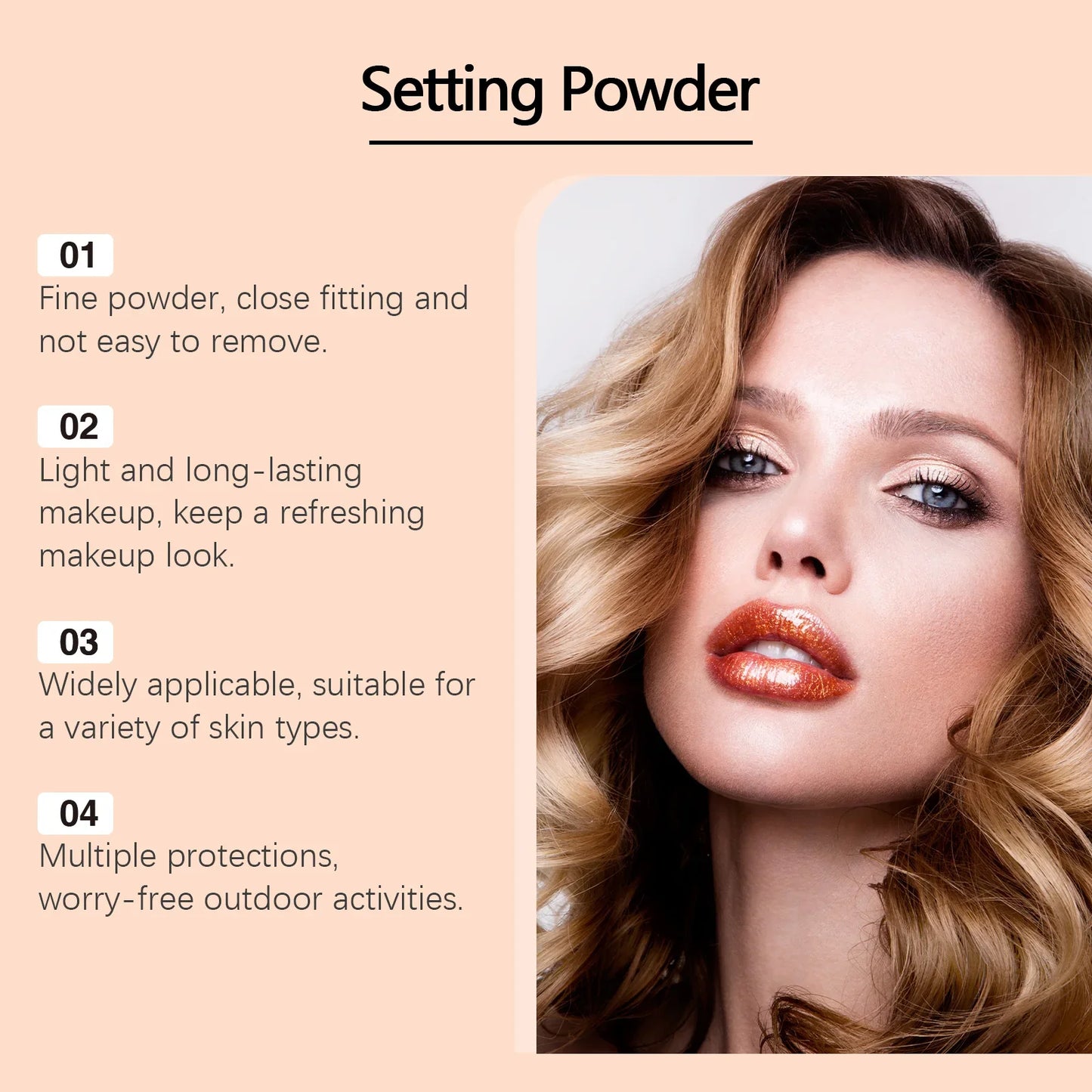 SPF35+ Sunscreen Loose Powder – Matte Oil Control & UV Shield