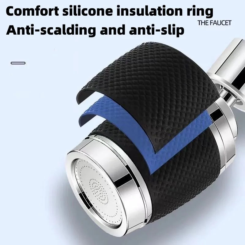 360° Rotating Kitchen Faucet Adapter | 3-Mode Water-Saving Nozzle