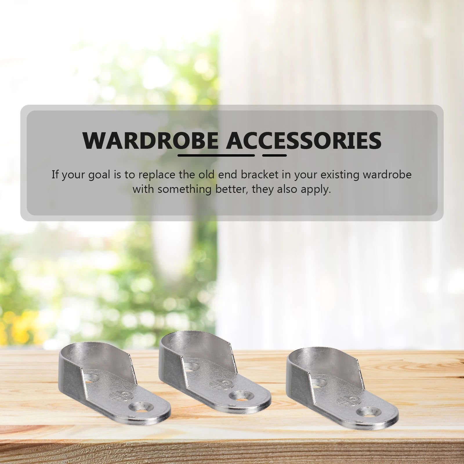 6/12/30pcs Oval Closet Rod End Supports Wardrobe Tube Support Bracket Clothes Hanging Rod End Holder With Screw Hardware Parts Peaceful Pleasures Health and Wellness