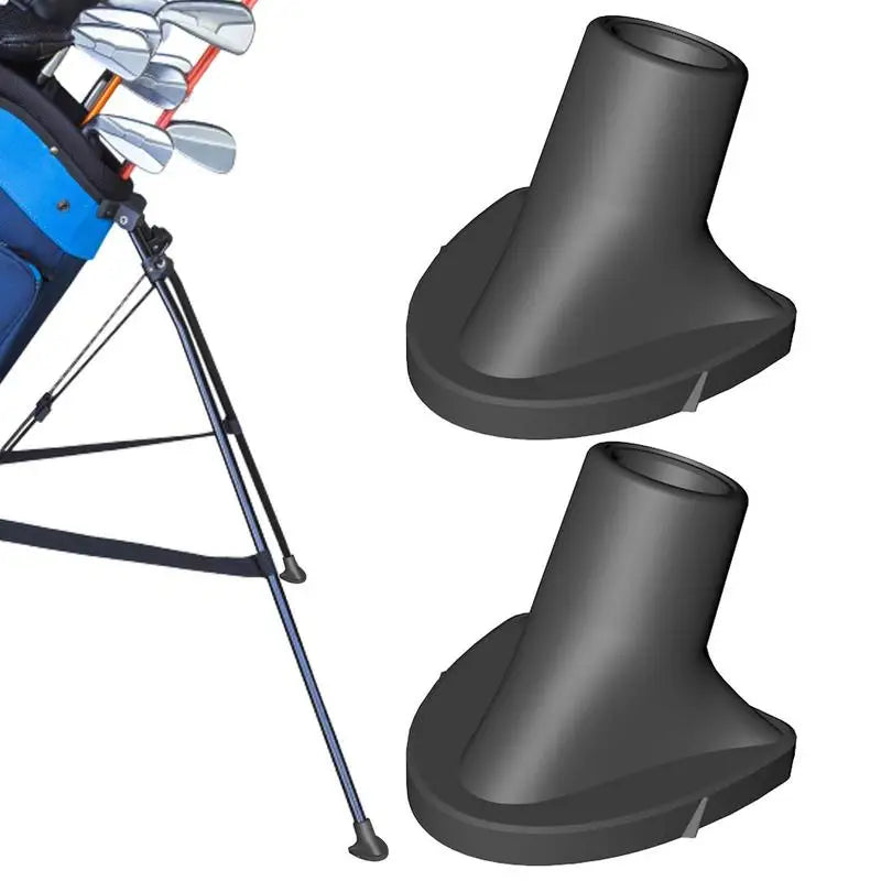 2pcs Golf Bag Leg Feet Attachable Stand Feet For Golf Bag Durable Black Rubber Golf Bag Feet Attachment Golf Players Bags Stan Peaceful Pleasures Health and Wellness