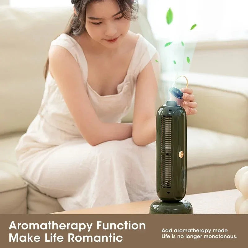 Portable USB-C Rechargeable Mini Tower Desk Fan 3600mAh Battery Cooling for Office Home Travel Camping Peaceful Pleasures Health and Wellness