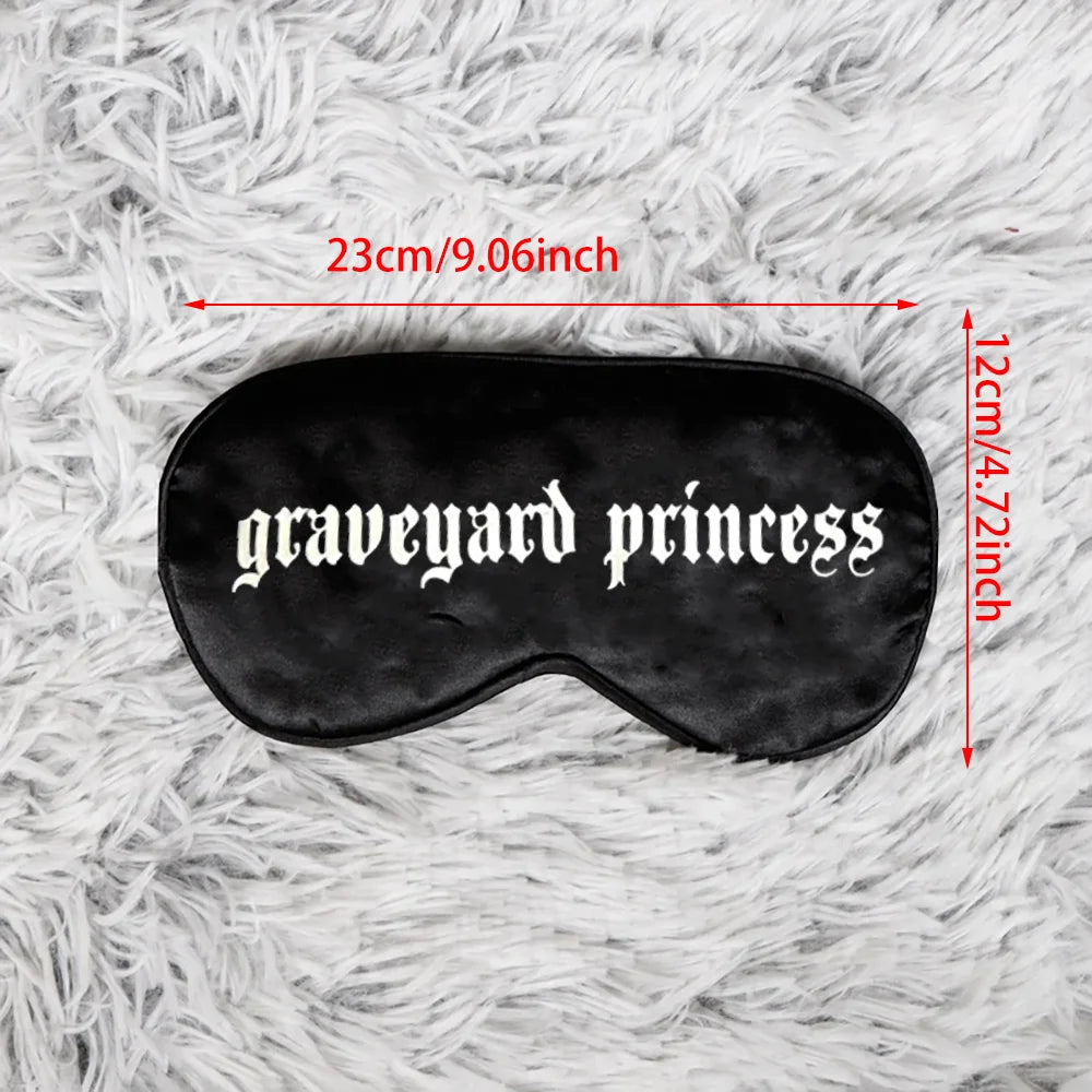 Spooky Goth Silk Eye Mask | Halloween Sleep & Party Gift