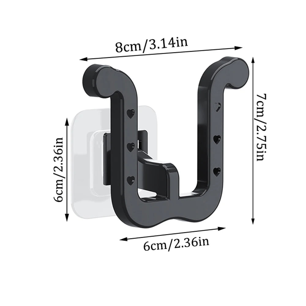 U-shaped Slipper Rack Wall Mounted Perforated Toilet Drainage Storage Rack Bathroom Wall Storage Sandal Rack Bathroom Peaceful Pleasures Health and Wellness