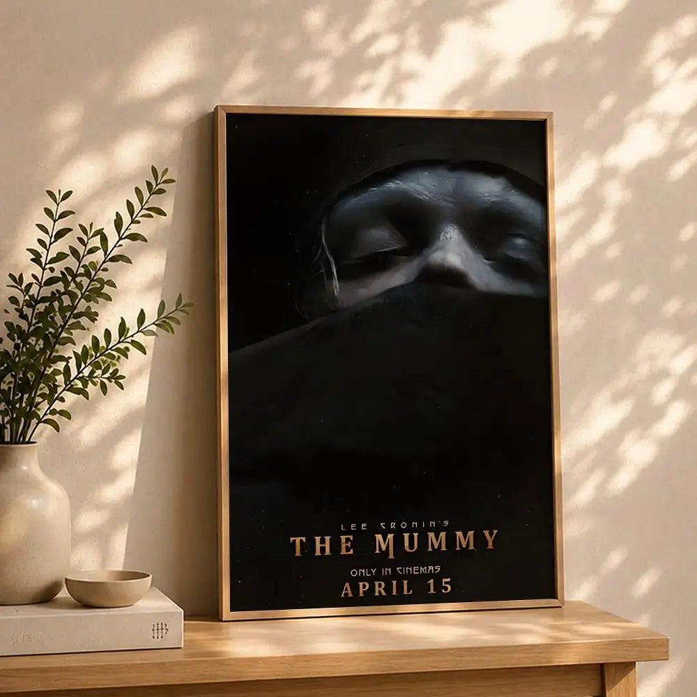 The Mummy Movie Poster HD Self-Adhesive Waterproof Wall Art Movie Poster Wall Art Peaceful Pleasures Health and Wellness White2 15X20cmNoframe