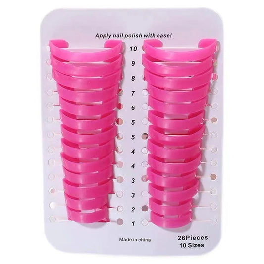 Spill-Proof Nail Polish Protector for Fingers, Nail Polish Protector 26PCS/kit Manicure Stencils Holder for Nails Art Painting Peaceful Pleasures Health and Wellness