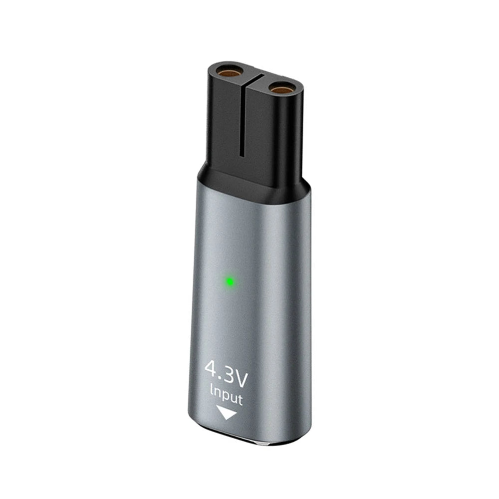 Type-C Charger Adapter for Philips OneBlade QP2520 QP2620 4.3V Peaceful Pleasures Health and Wellness Gray