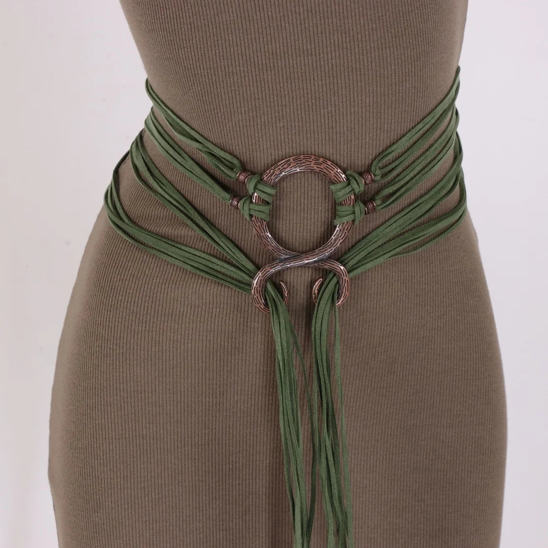 Renaissance Medieval Tassel Women's Long Rope Waistband Witch