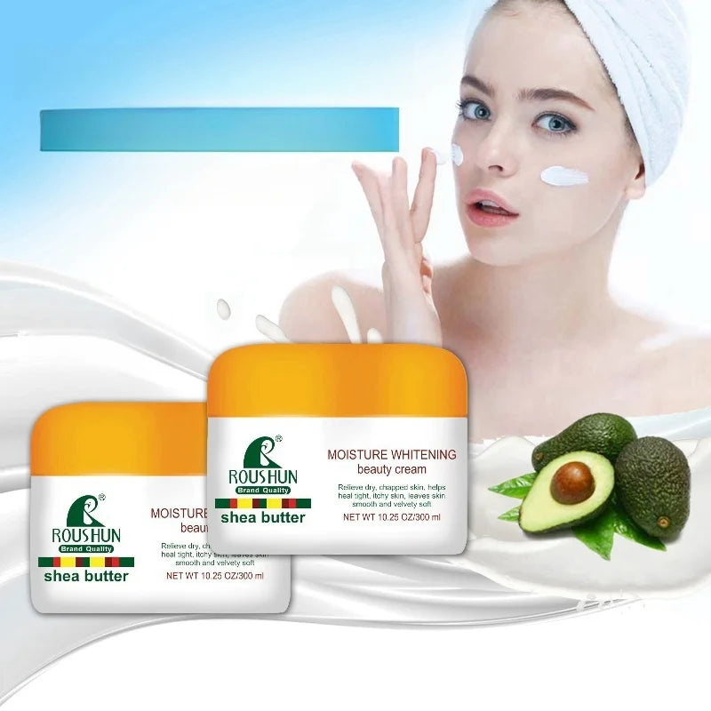 300MLshea butter face& body creamMoisturizing and Nourishing Facial Moisturizing Lotion Moisture Replenishment Four Seasons Men Peaceful Pleasures Health and Wellness