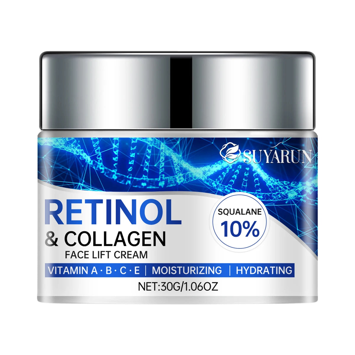 SUYARUN Retinol Collagen Face Cream - Anti-Aging Firming Moisturizer, Wrinkle Reduction, Hydration, Lifts & Tightens Skin. Peaceful Pleasures Health and Wellness 30g