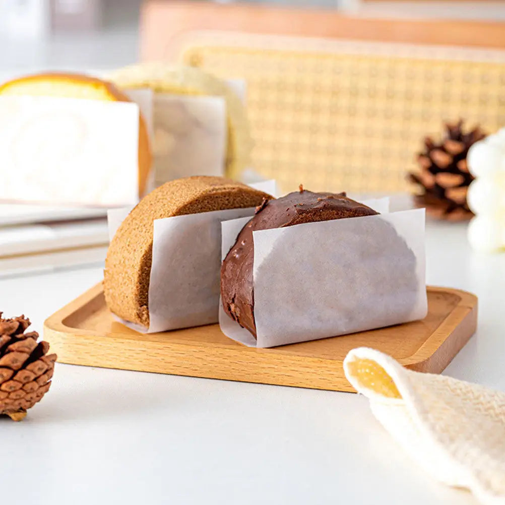 100Pcs Cake Roll Wrapping Paper Sheets Food Grade Oil Proof Baking Roll Papers for Swiss Rolls Sandwiches and Snack Packaging Peaceful Pleasures Health and Wellness