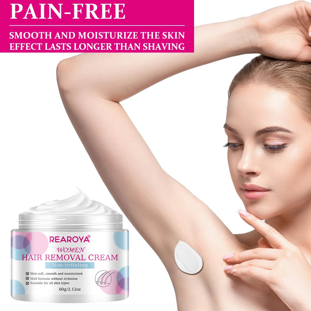 REAROYA Painless Hair Removal Cream – Body & Intimate Areas