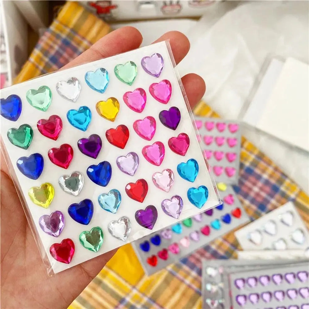 3D Diamond Heart LOVE Stickers – Phone, Laptop & Kids Décor