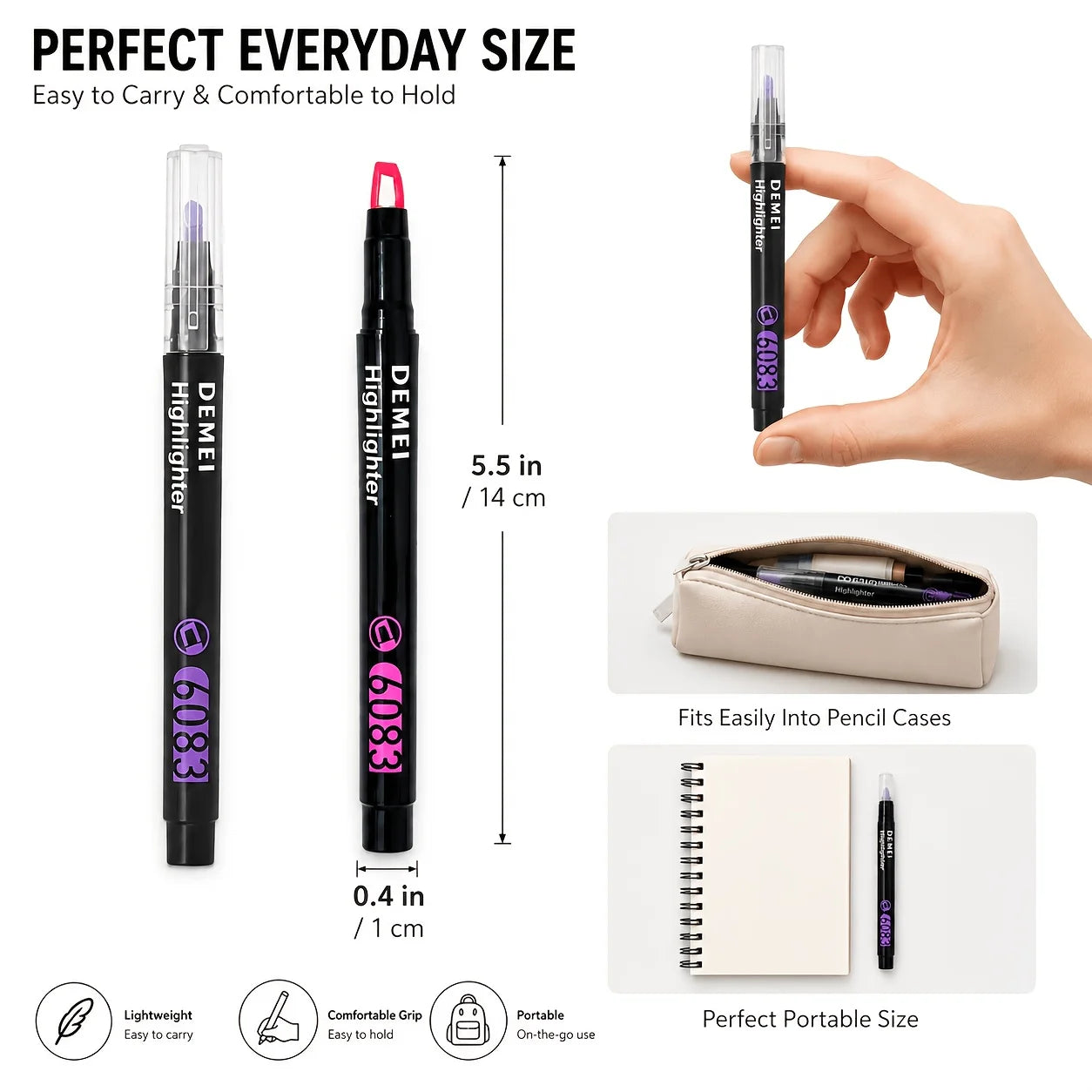 Transparent Highlighter Window Pen Tip Soft Grip Anti Bleeding Ink