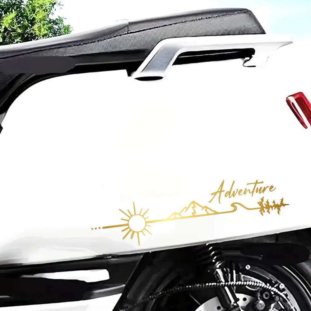 Adventure Mountain Vinyl Car Sticker | Waterproof Camping Decal