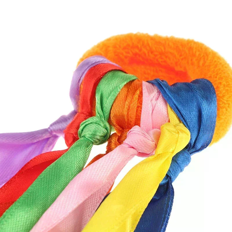 Kids Cheerleading Wrist Ribbon Pom Bracelet | Dance & Sports Prop