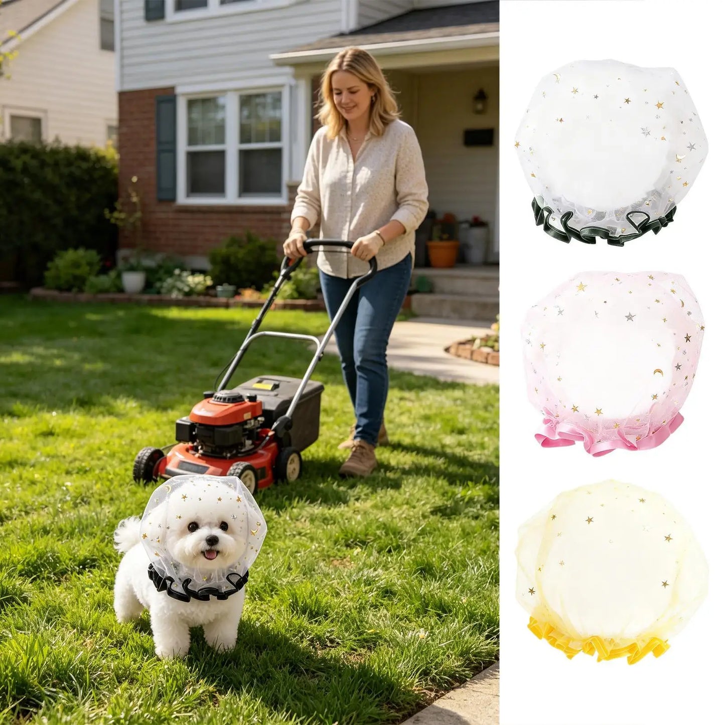Breathable Mesh Dog Muzzle Anti-Scavenging No-Eat Face Net Adjustable Quick-Release For Hot Weather Summer, Park Street Walking Peaceful Pleasures Health and Wellness