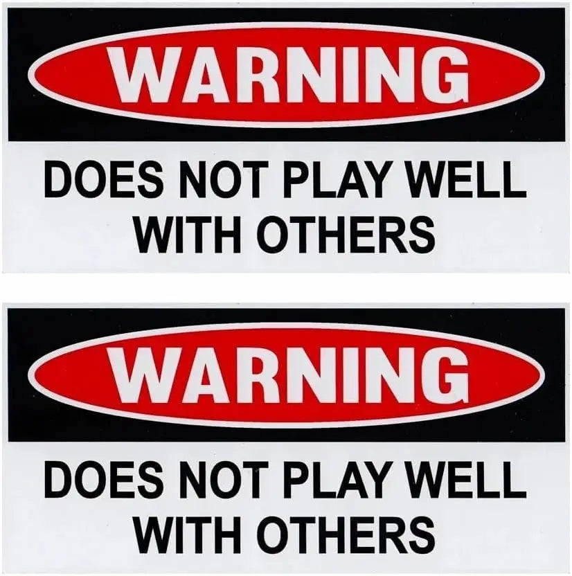 2pcs 6inch Does Not Play Well with Others Funny Car Decal Vinyl Sticker Peaceful Pleasures Health and Wellness