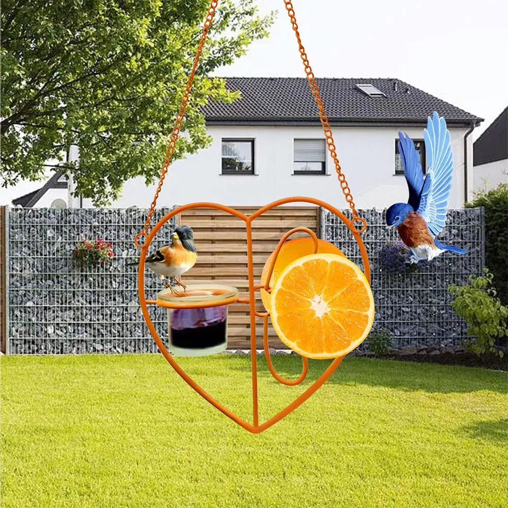Jelly Feeder Tray Bird Feeder Orange Holder Hanging Design Hanging Bird Feeder Inspired Design Hummingbird Feeder Garden Use Peaceful Pleasures Health and Wellness
