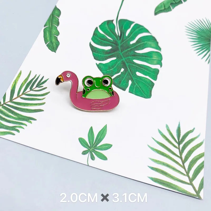Funny Frog Zinc Alloy Brooch – Cartoon Animal Badge Pin
