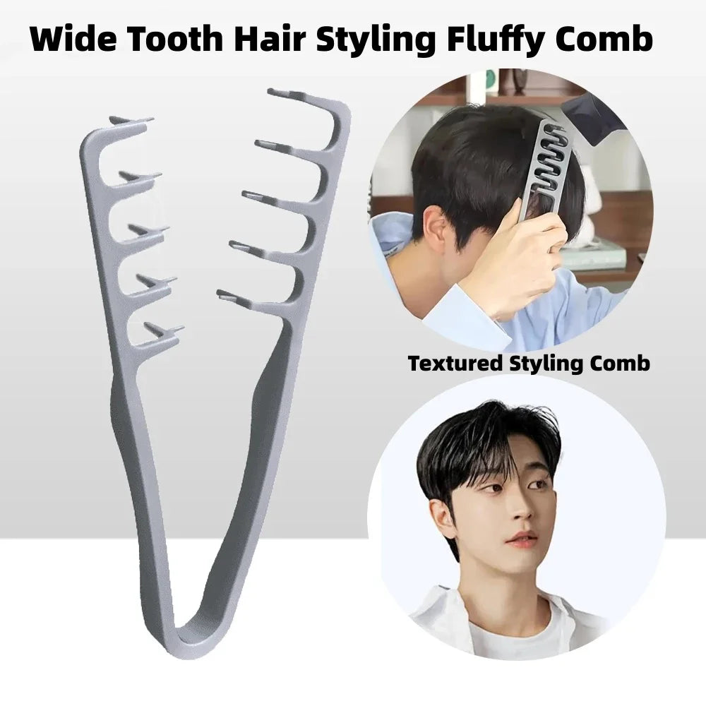 Wide-Tooth Volumizing Hair Comb | Korea Style Textured Bangs