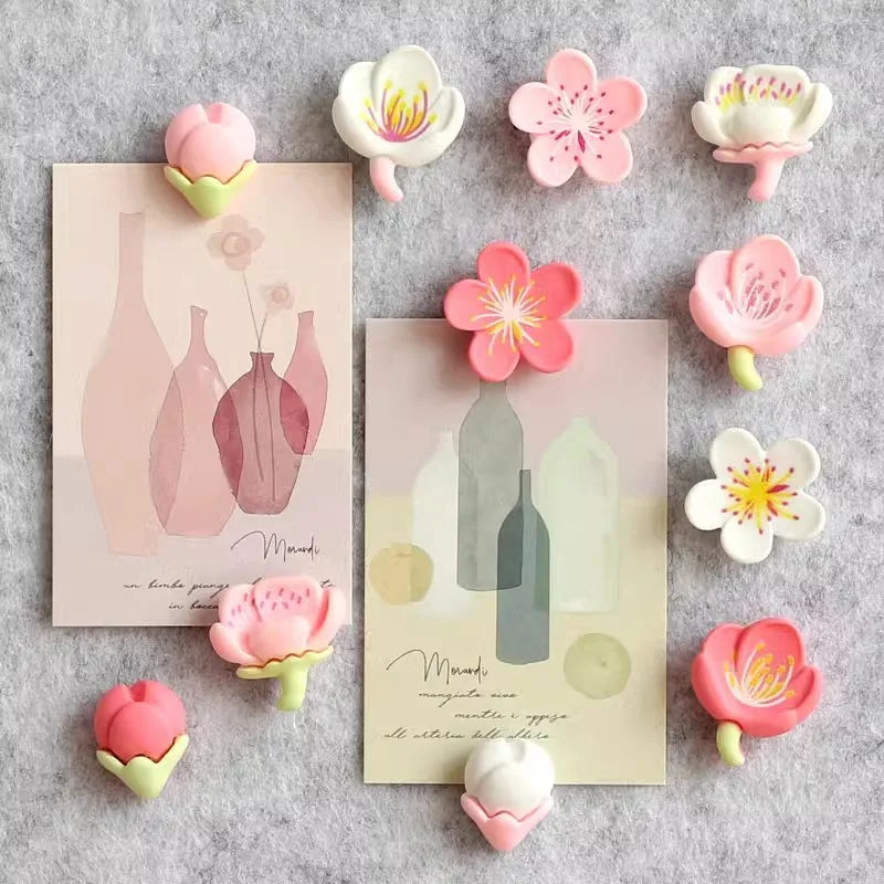 Cartoon Flower Push Pins Cherry Blossom Peach Design Bulletin Board