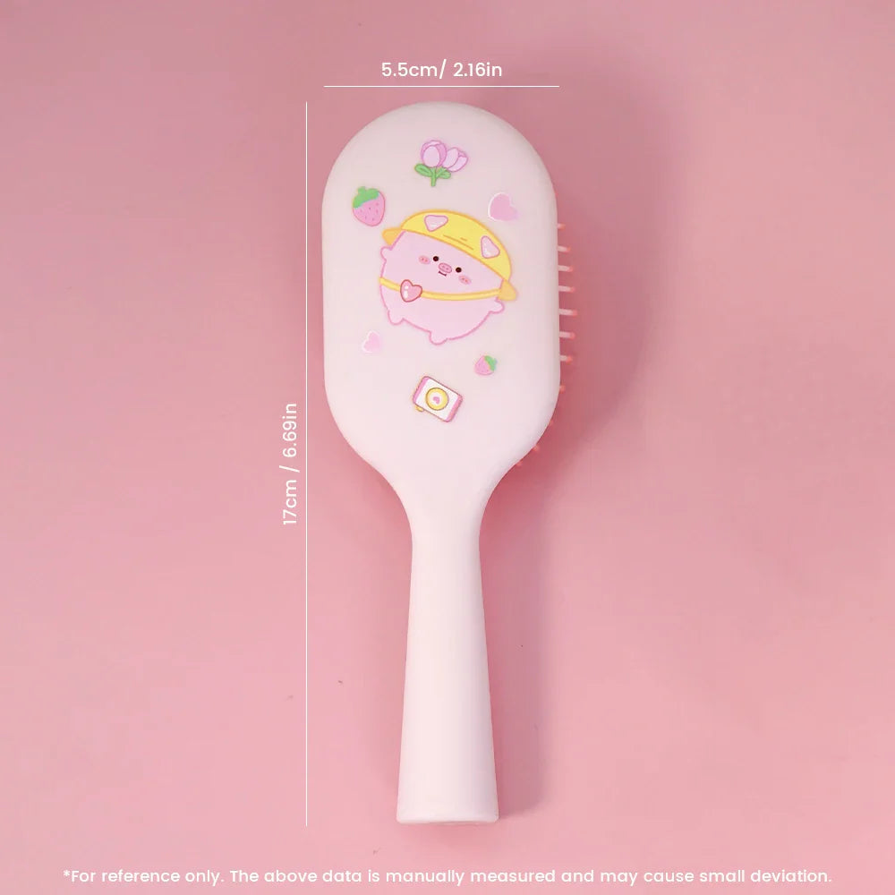 Cute Pig Air Cushion Massage Comb – Wet & Dry Hair Detangler