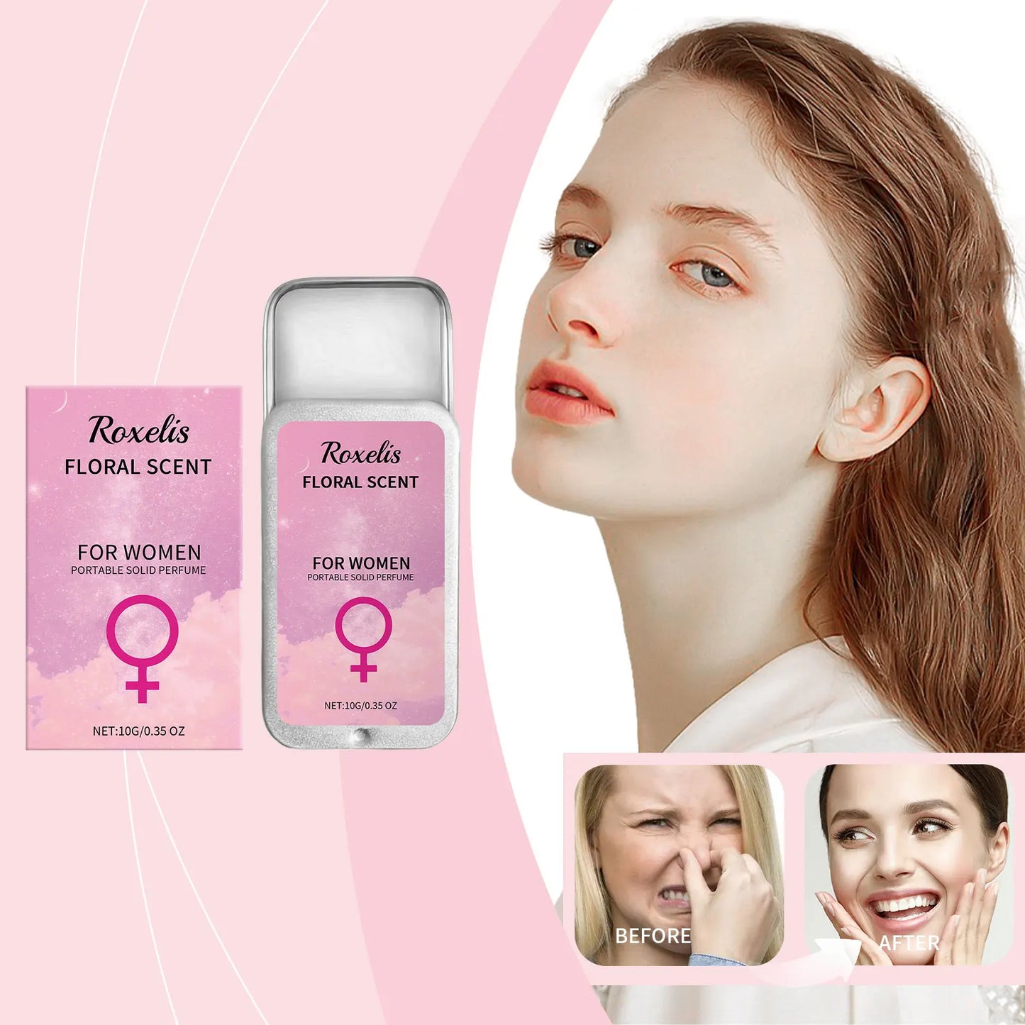 Roxelis Solid Perfume for Women | Floral Travel Pocket Balm