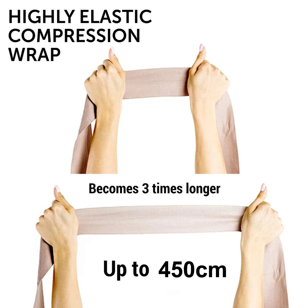 5-Pack Elastic Compression Bandage Wrap with Hooks | Sport & First Aid Compression Bandage Wrap Peaceful Pleasures Health and Wellness