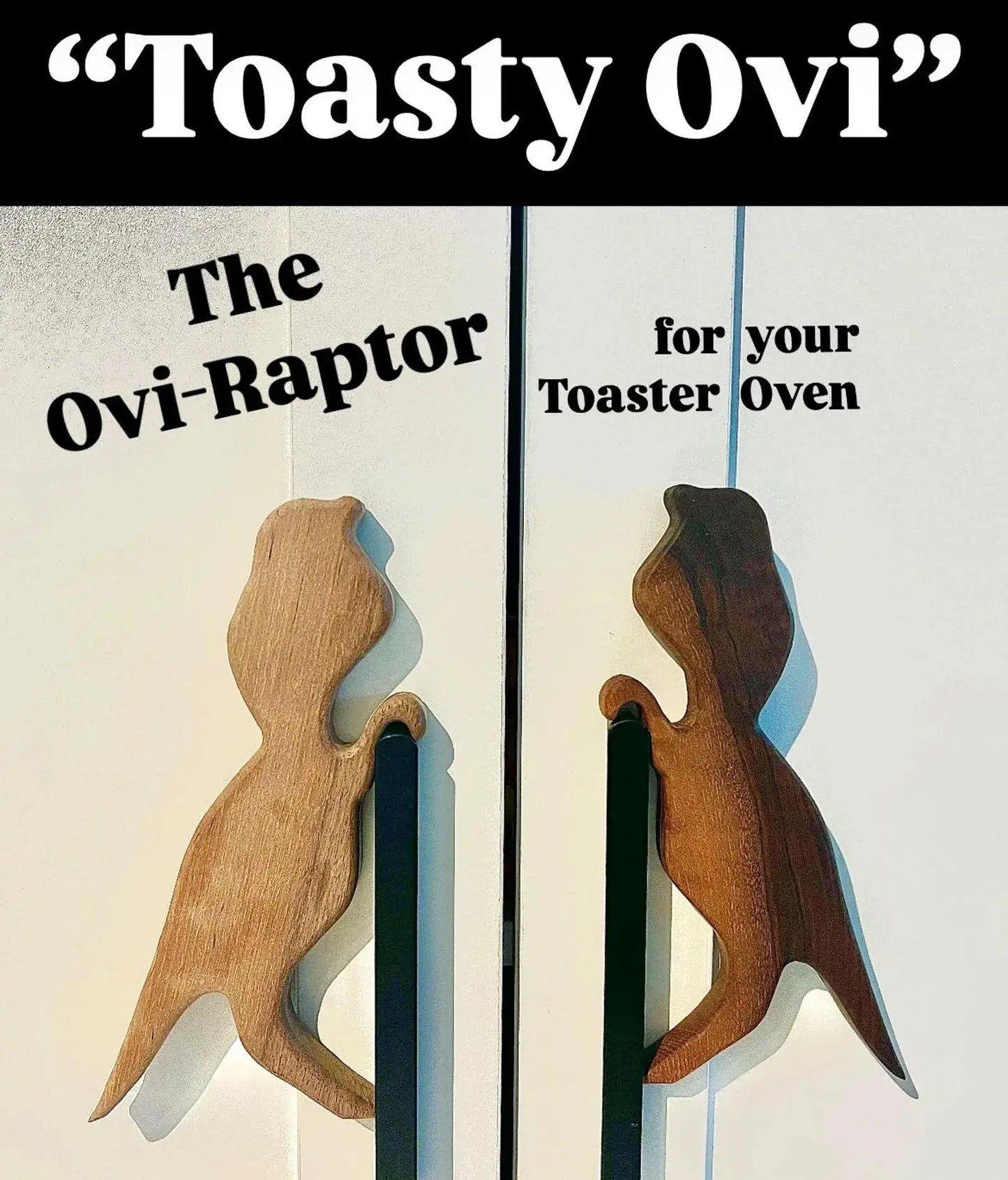Wooden Toaster Oven Rack Holder Push-Pull Magnet | Pine Wood