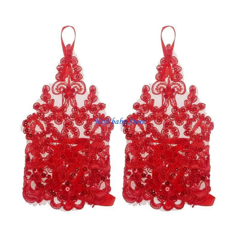 Girls Lace Princess Gloves – Wedding Costume Accessory 4–6Y