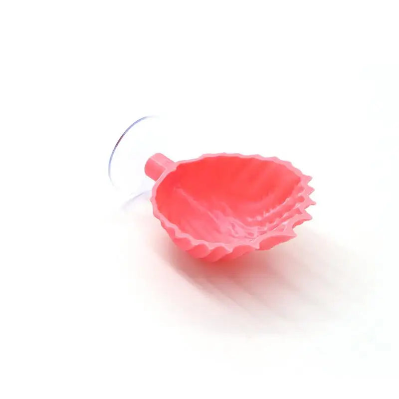 Shell Shaped Betta Feeding Dish with Suction Cup | Tank Decor Aquarium Feeding Tray Peaceful Pleasures Health and Wellness L