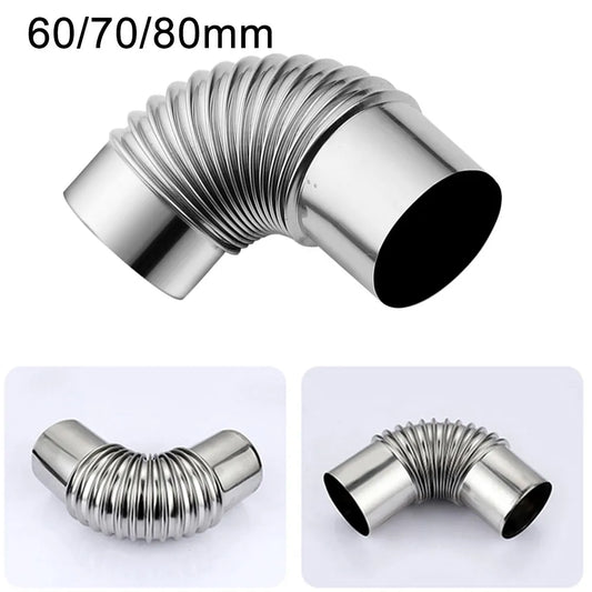 90-degree Stove Pipe Elbow Tube Fitting Connector 60 70 Stainless Peaceful Pleasures Health and Wellness