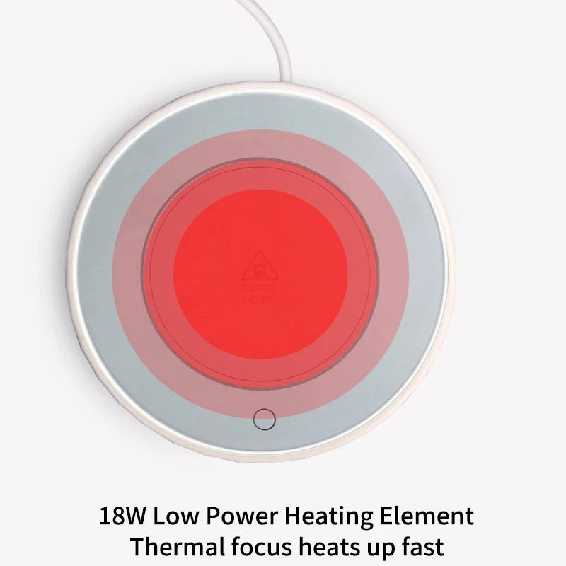 A36T-Coffee Mug Warmer&Cup Warmer For Office Desk Use,Beverage Warmer 18W Cup Heating Mat Electric Tea Warmer EU Plug Peaceful Pleasures Health and Wellness