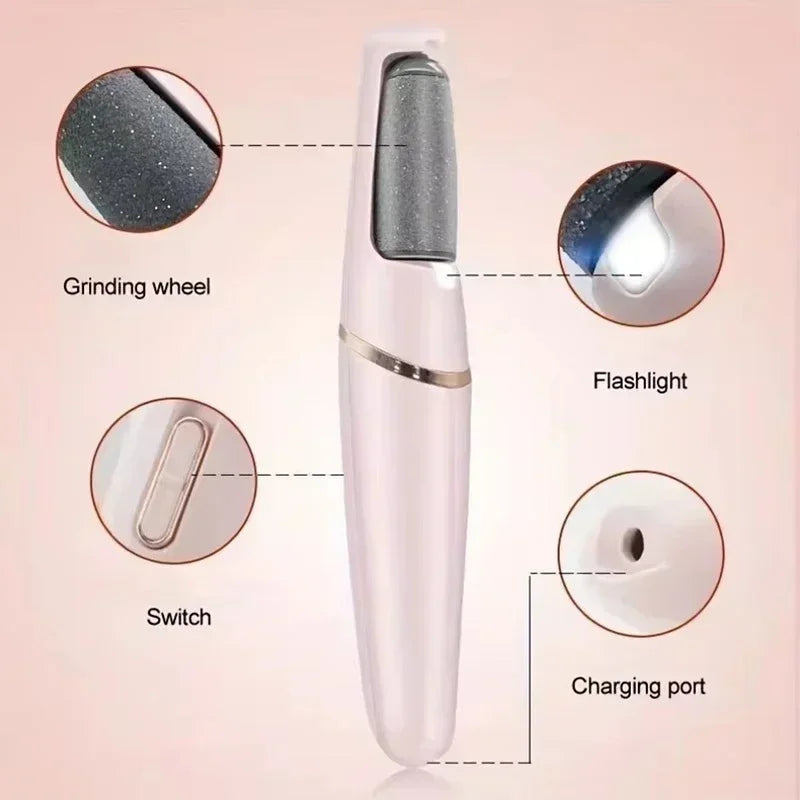 Electric Callus Remover for Feet Rechargeable Foot File Pedicure Tool Portable Foot Callus Remover Waterproof Profess Pedicure Peaceful Pleasures Health and Wellness
